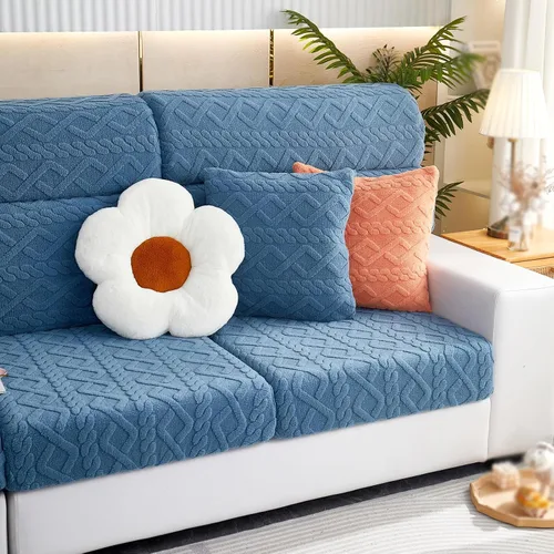 Vista 4 de Funda de almohada universal para sofá, 18 x 18 pulgadas, fundas de almohada resistentes al desgaste, funda de almohada elástica gruesa para sofá