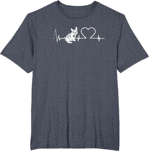 Vista 35 de Heartbeat Bulldog francés Camiseta de propietario de perros Frenchie, Negro