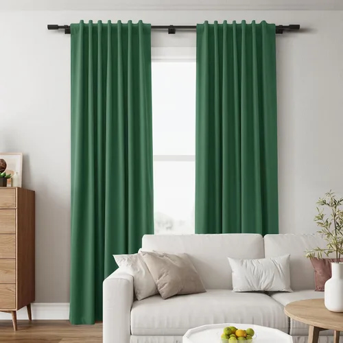 Vista 8 de Joywell Cortinas 100% opacas de 84 pulgadas de largo, juego de 2 paneles de cortinas de oscurecimiento de habitación para dormitorio, pestañas Verde