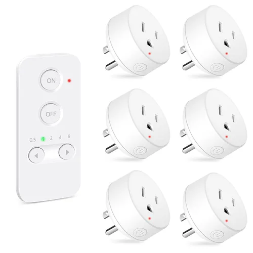 Vista 38 de NineLeaf - Enchufe de salida de control remoto, interruptor de luz de encendido y apagado inalámbrico desmontable 500FT Light Plug Decorator
