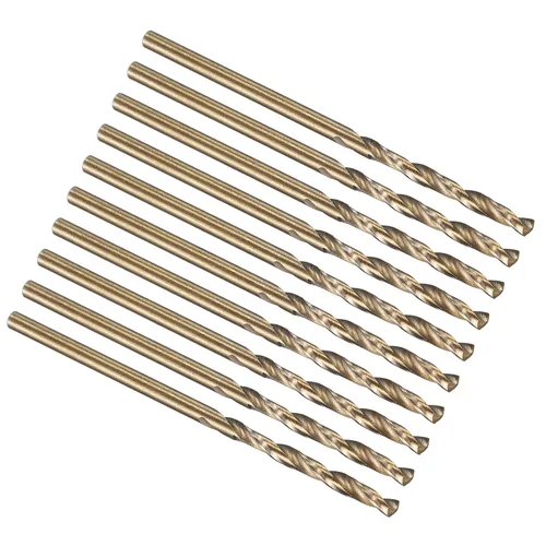 Vista 30 de PATIKIL Broca Jobber de 0.039 in, vástago recto M35 cobalto 5% acero de alta velocidad 135° acabado dorado para metal duro de acero inoxidable - 2