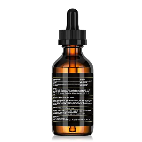 Vista 6 de Kit de aceite de crecimiento del cabello de minoxidil al 5% para hombres y mujeres, suero de crecimiento extra fuerte, suero tópico para tratamiento