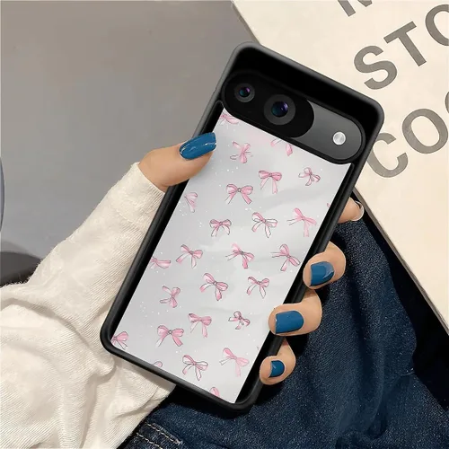Vista 1358 de Compatible con Google Pixel 4A 5G Mobile Case Creative Acrylic Panel trasero Silicona Protección Grip especialmente diseñado para Google Pixel 4A 5G