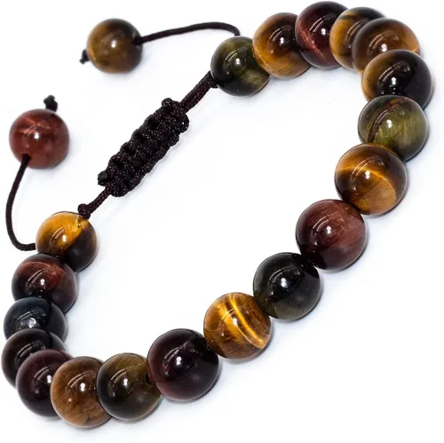 Vista 7 de Pulsera ajustable de 8 mm con gemas naturales, pulseras unisex de cristal hechas a mano para meditación, yoga, sanación espiritual y energía