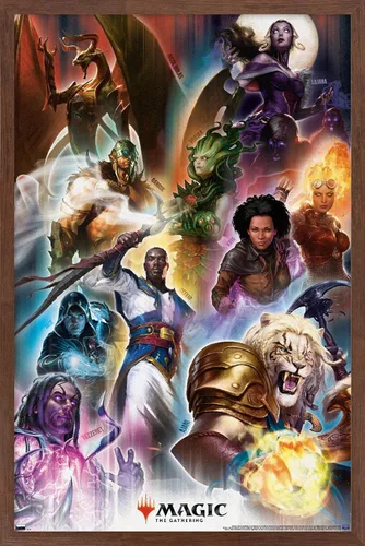 Vista 10 de Trends International Magic: The Gathering - Póster de pared de cuadrícula, 14.72 x 22.37 pulgadas, versión enmarcada de madera de granero