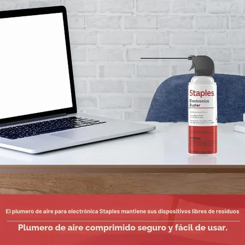 Vista 4 de Staples Plumero de aire comprimido – 10 oz. Lata para electrónica, teclados y dispositivos de oficina