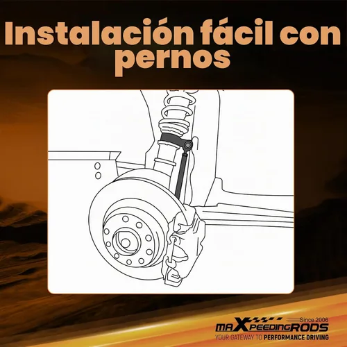 Vista 4 de maXpeedingrods Barras de Esfuerzo Laterales Ajustables Delanteras para BMW Serie 3 E36 E46 M3 E90 E91 E92 E93, Kit de Suspensión de Barras