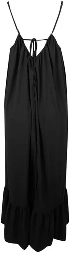 Vista 5 de SNKSDGM Vestido de fiesta casual de verano sin mangas con cuello en V para mujer, tirantes delgados básicos, vaporoso, corto, vestido de playa