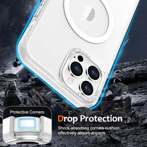 Vista 338 de Anuck - Funda magnética para iPhone 11 compatible con MagSafe, carcasa trasera mate translúcida dura, borde de TPU, delgada, resistente a impactos