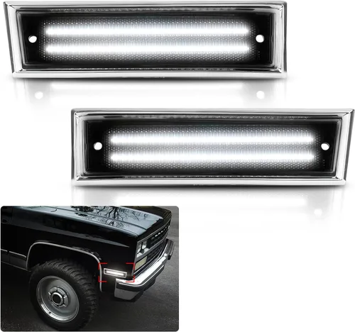Vista 15 de Bestview Luces de posición laterales LED Compatibles con 1981-1991 Chevy C10 C20 C30 GMC C1500 C2500 Suburban Blazer Jimmy, lado del conductor