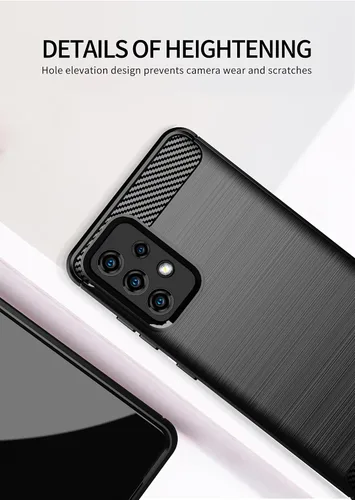 Vista 7 de Asuwish Funda compatible con Samsung Galaxy A52 5G/4G y protector de pantalla de vidrio templado, accesorios de celda, funda delgada de TPU suave