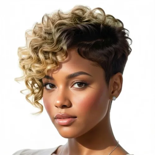 Vista 11 de Pelucas Honey Blonde sin pegamento para usar y quitar, pelucas de cabello humano cortas con corte Pixie para mujeres, peluca de cabello humano corta