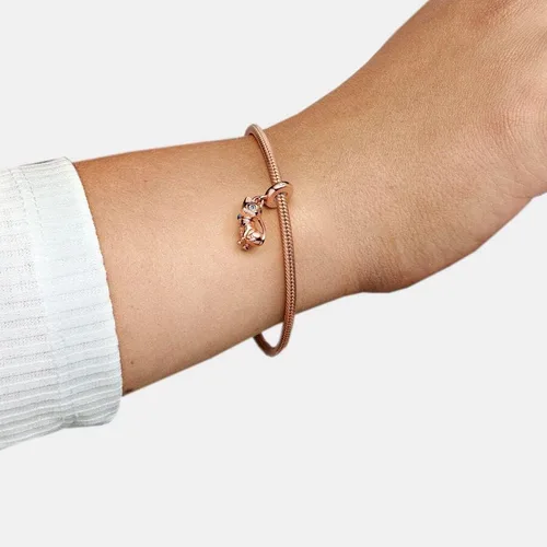 Vista 4 de Bellestory - Collar colgante de plata de ley con cristales de animales de la suerte para mujer pulsera europea