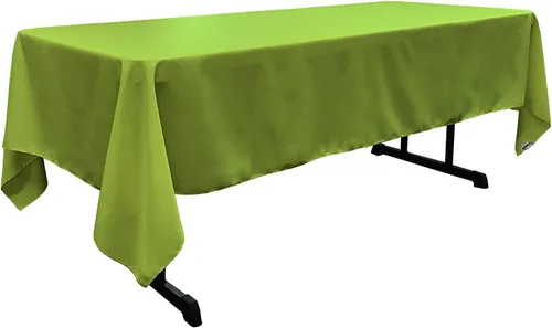 Vista 40 de LA Linen Mantel rectangular lavable de popelín de poliéster, resistente a las manchas y a las arrugas, cubierta de mesa 60x84, mantel de tela