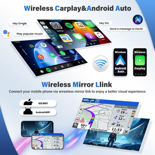 Vista 4 de Android 13 - Radio estéreo para automóvil de 9 pulgadas, HD Carplay, reproductor de radio GPS compatible con Ford F150 F-150 2009-2014 navegación