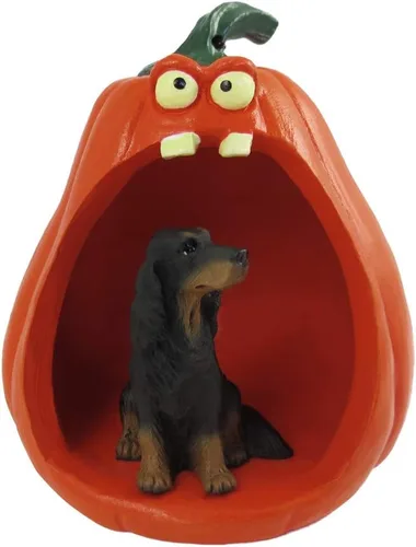 Vista 182 de Conversation Concepts Figura de Corgi galés de Halloween y calabaza Welsh Corgi Pembroke