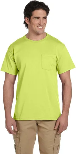 Vista 31 de Jerzees Camiseta pesada con cuello redondo y bolsillo en el pecho para hombre