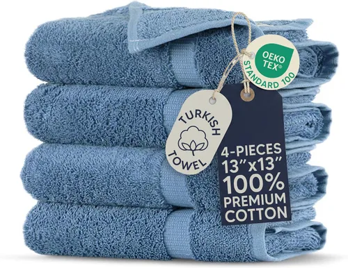 Vista 31 de Towel Bazaar Juego de toallas de 8 piezas, 100% algodón turco, color negro