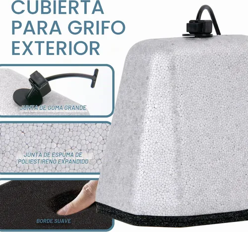 Vista 3 de Cubiertas de Grifo para el Aire Libre para Protección contra Congelación en Invierno, Fundas de Espiga de Espuma para el Invierno Aisladas