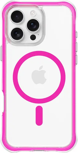 Vista 26 de ORNARTO Air Case para iPhone 16 Pro Max Transparente, Compatible con MagSafe, Funda de Protección contra Caídas de Grado Militar con Air-Pink Rosa