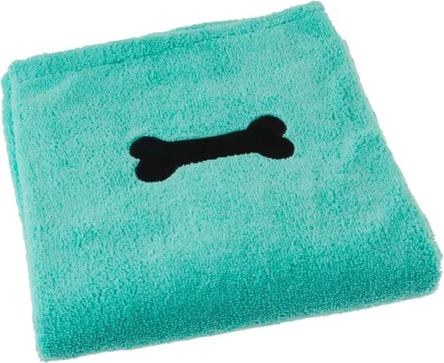 Vista 23 de Bone Dry Toalla de microfibra para aseo de mascotas, colección bordada, XL, 41 x 23.5 pulgadas, color verde lechuga (paquete de 2)