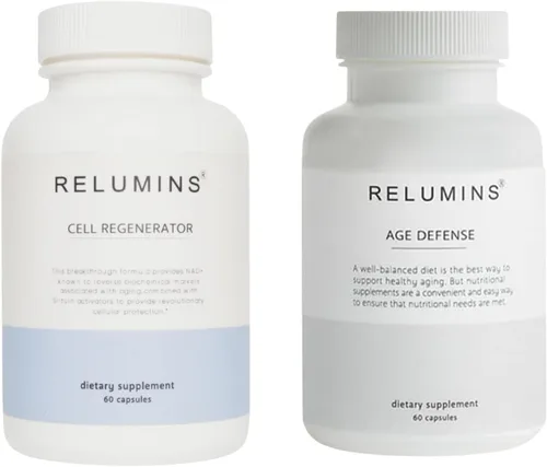 Vista 10 de Relumins Suplemento Age Defense NAD+ con NADH, CoQ10, glutatión, resveratrol, fisetina, curcumina y EGCG - Suplemento de apoyo antioxidante - 60