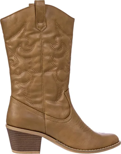 Vista 2 de Charles Albert - Botas estilo vaquero para mujer, botas con detalles bordados