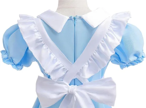 Vista 5 de Dressy Daisy Fancy Wonderland - Conjunto de disfraz de fiesta con delantal y diadema para niñas pequeñas, talla 2T a 14