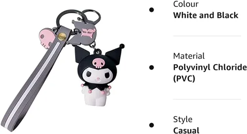 Vista 6 de ACCENE Cute Kawaii Accessories Anime Keychain Adorable Key chain Keyring Handbag Cinnamoroll Keychain