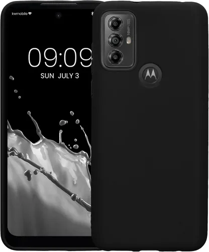 Vista 5 de kwmobile Funda compatible con Motorola Moto G Play (2023) - Funda protectora de silicona TPU suave y delgada - Negro mate