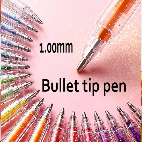 Vista 4 de Topsnova - Bolígrafos Topsnova con purpurina, bolígrafos de gelatina 3D, bolígrafos con purpurina para colorear para adultos, bolígrafos de gel