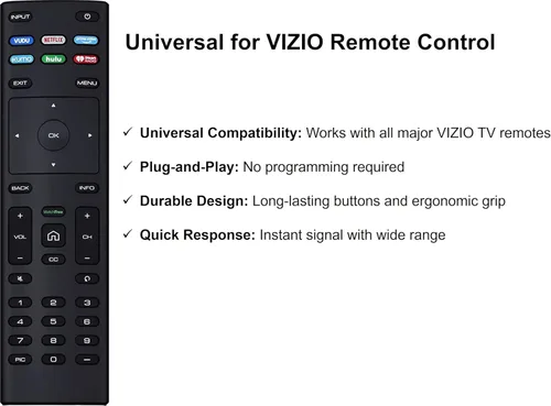 Vista 3 de XRT136 - Control remoto de repuesto para todos los televisores inteligentes VIZIO LED LCD HD 4K UHD HDR