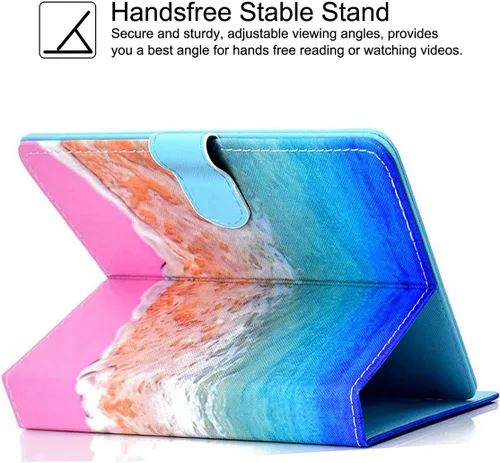 Vista 4 de NewShine - Funda universal para tablet de 7.9 a 8.5 pulgadas, funda de piel sintética para iPad mini 1/2/3/4, Galaxy Tab 3/4/Note 8.0, Amazon Kindle