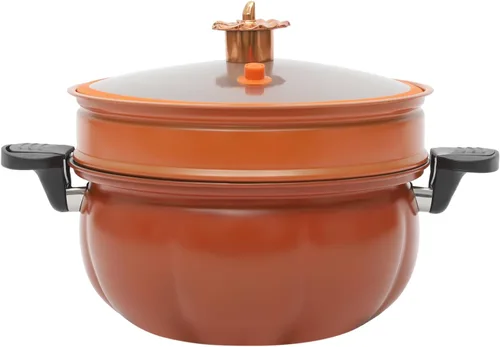 Vista 8 de Olla a presión micro de 8 litros de gran capacidad, olla de micro presión de calabaza con tapa transparente, olla universal con asas de bloqueo