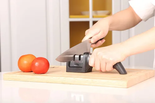 Vista 3 de Ergo Chef Fastedge - Afilador de cuchillos de 2 etapas, afilador de cuchillos de cocina de mesa, carburo de tungsteno y inserciones de cerámica Negro