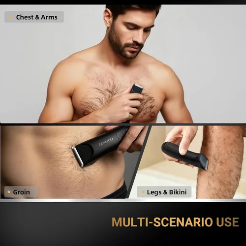 Vista 7 de Recortadora de pelo púbico para hombres, recargables, Manscape Body Hair Trimmer