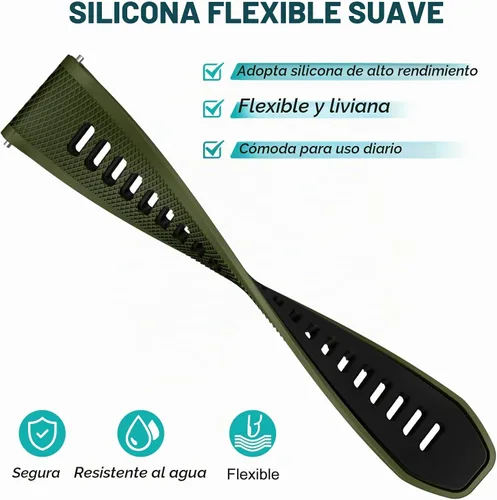 Vista 3 de OVERSTEP - Banda de liberación rápida de 0.866 in para Garmin Forerunner Verde militar Negro