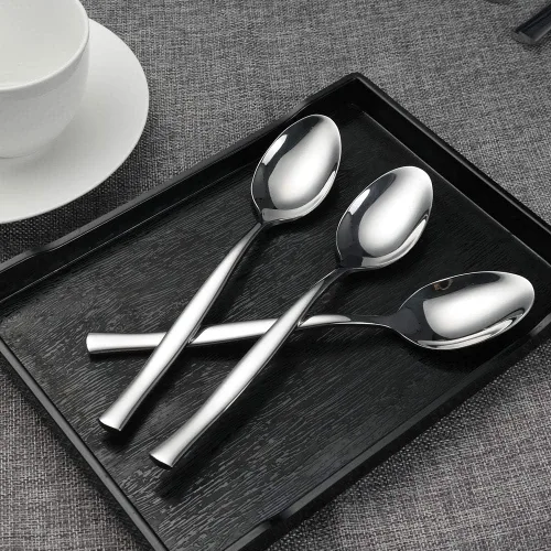 Vista 6 de Idotry - Cucharas de cena de acero inoxidable, 12 piezas, 7.96 pulgadas