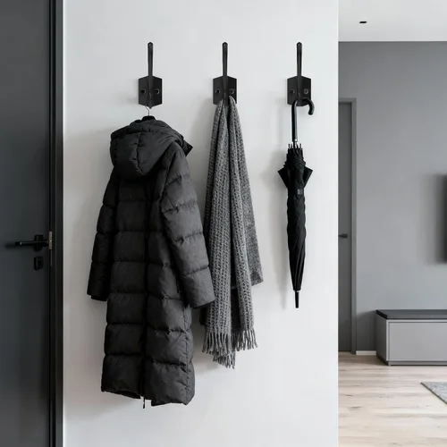 Vista 2 de CBWLWJ Paquete de 16 ganchos de pared resistentes para colgar en la pared, para sala de estar, baño, cocina, para abrigo, bolsa, bufanda, toalla