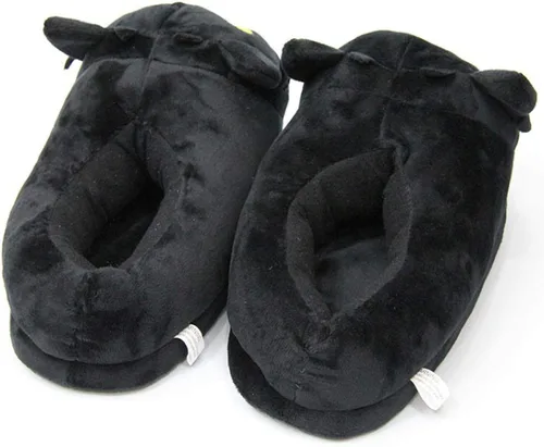 Vista 2 de XHBYG Pantuflas de felpa de dibujos animados de anime, sandalias de invierno para interiores, cálidas, unisex, lindas pantuflas de animales 9 2