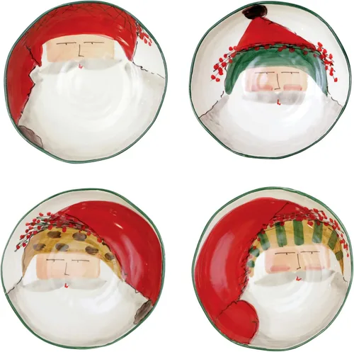 Vista 12 de VIETRI Old St. Nick - Juego de 4 platos llanos surtidos