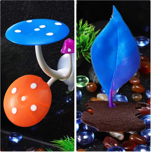 Vista 4 de Ipetboom Betta Fish Beds, 2pcs Betta Fish Hamaca Acuario Camas de descanso Betta Fish Cama de hojas de descanso
