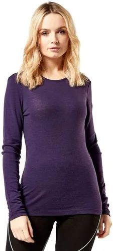 Vista 11 de Icebreaker Merino Womens 175 Everyday Cold Weather Base Layer Thermal Long Sleeve Crewneck T-Shirt Negro