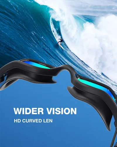 Vista 8 de ZIONOR Gafas de natación para adultos, G1 Air con protección UV antivaho y a prueba de fugas, ajuste cómodo para adultos, hombres y mujeres, incluye