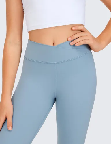 Vista 4 de CRZ YOGA Butterluxe - Leggings deportivos cruzados para niñas cintura alta en V Cross Kids Lounge Pants Yoga Active Dance Running Mallas