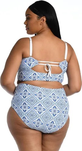 Vista 4 de La Blanca Top de bikini bandeau The Groove para mujer Capri Blue/ Mediterranean Breeze