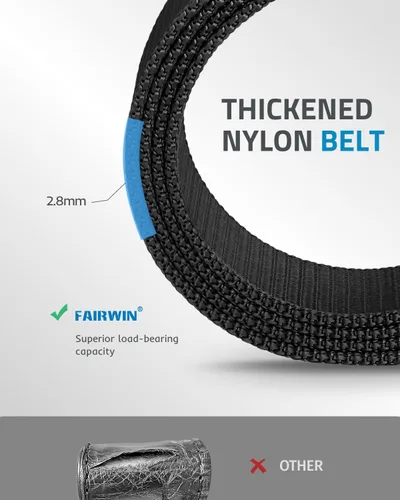 Vista 3 de FAIRWIN Cinturón Táctico, Estilo Militar Webbing Riggers Web Gun Belt con Hebilla de Metal de Liberación Rápida de Servicio Pesado