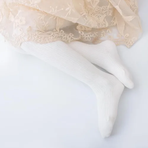 Vista 5 de vanberfia Medias cálidas para bebé: medias de punto trenzado de algodón de invierno - Leggings gruesos para varias ocasiones