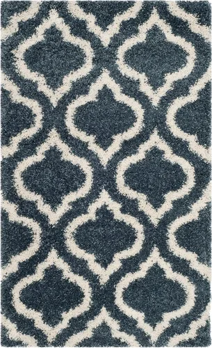 Vista 36 de SAFAVIEH Hudson Shag Collection - Alfombra decorativa de 2 x 3 pies, diseño marroquí, color gris y marfil, no desprende pelusa y de fácil cuidado, 2