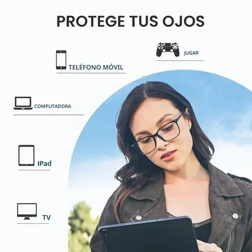 Vista 5 de Cyxus Lentes de bloqueo de luz azul para mujeres y hombres, para 00-negro-8208t02US